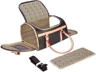 Сумка-переноска для собак та котів, велика, з PU шкіри, модний дизайн