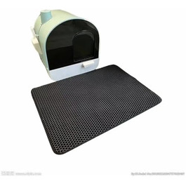 Килимок для котячого туалету, 60x90 см, EVA, чорний, з водонепроникним покриттям та захистом від подряпин