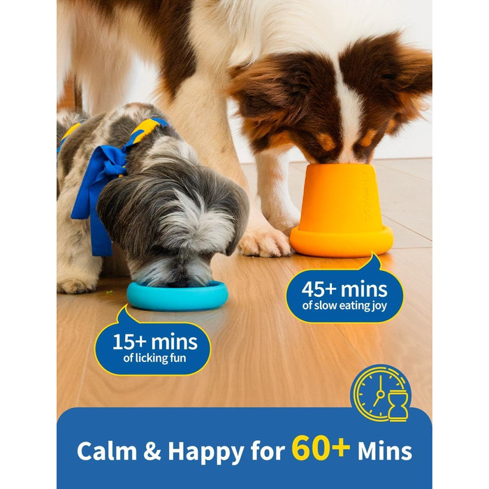 Chewise Годівниця для собак з інтерактивними елементами - повільна годівниця, іграшка-лежак, набір мисок, безпечний TPU, для собак, миється в посудомийній машині