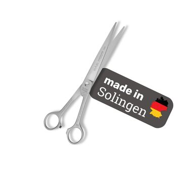 Професійна пряма ножиця для собак та котів EHASO, 20 см, матова, з порожнистим лезом - для довгої та короткої шерсті