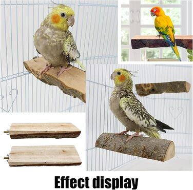 Набір з 9 дерев'яних перекладин Allazone для птахів, гойдалки для папуг, аксесуари для клітки, стиль 2