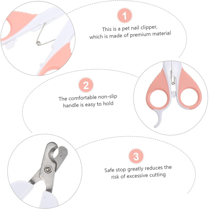Професійний триммер для обрізання кігтів домашніх тварин BESPORTBLE (2 шт.) - для собак та котів