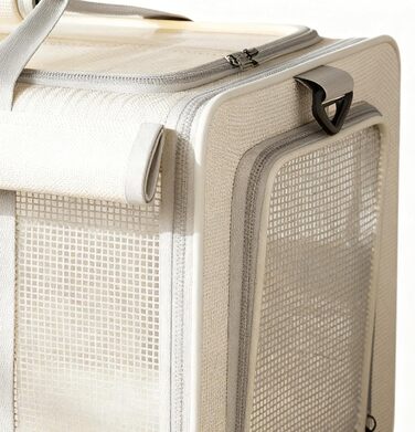 Транспортна сумка для собак та котів, переноска для цуценят, кремового кольору. Ідеально для подорожей, прогулянок та кемпінгу