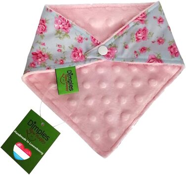 Бандана для собак і котів Dimples з романтичними трояндами, небесно-блакитна, 45 см, ручна робота, для малих, середніх і великих порід, подарунок власнику