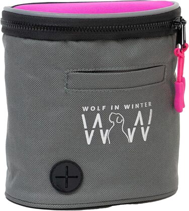 Сумка для ласощів Quickdraw для собак – сумка для дресирування з тримачем клікера та диспенсером для пакетів – зручна сумка для ласощів для собак – міцна, світловідбиваюча, рожева