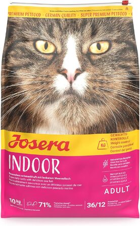 Сухий корм для котів Josera Indoor з птицею та рибою для дорослих, 10 кг