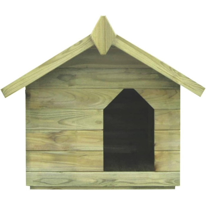 vidaXL Будка для собаки з імпрегнованої сосни, дах, 75x78x65 см