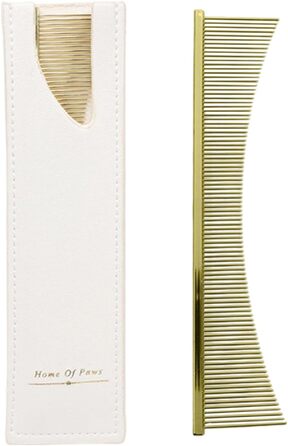 Гребінець для котів Flohkamm - догляд за шерстю, аксесуари для домашніх тварин. Підходить для собак, довгошерстих порід, цуценят. Золотий колір.
