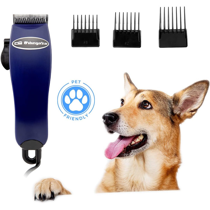 Машинка для стрижки собак Orbegozo CTP 5050, нержавіюча сталь, регульована довжина стрижки, набір у кейсі, 12 Вт