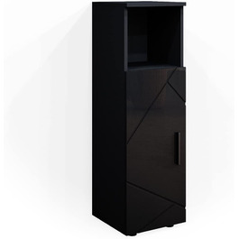 Пенал для ванної Vicco Irma, антрацит глянець, 30x95 см