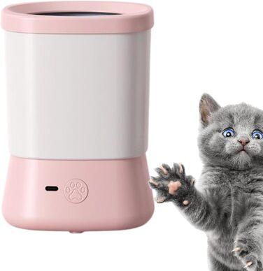 Автоматичний очищувач лап для собак: портативний, водонепроникний, 2 швидкості, аксесуари для догляду, рожевий