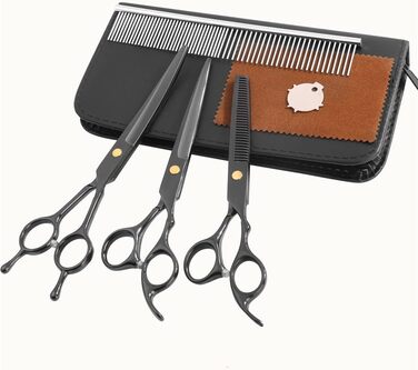Набір для стрижки тварин, професійна випрямляюча та витончувальна сепараторна ножиця, нержавіюча сталь, для собак, котів та інших тварин