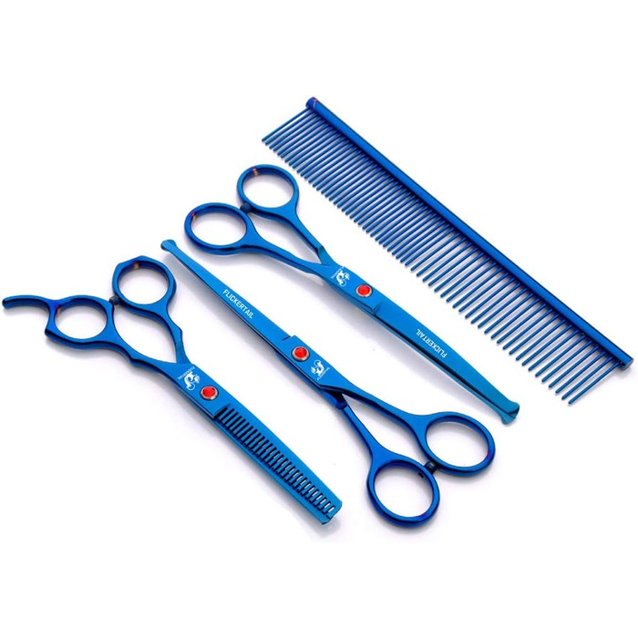 Набір професійних ножиць для грумінгу домашніх тварин 4,5-6,5 дюймів, з нержавіючої сталі, безпечні закруглені кінчики