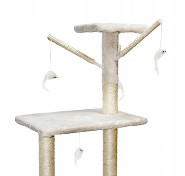 Високий когтеточка-комплекс із лежаком та стовпчиком для кігтів, вежа Pet HOBBY 101 — 160 см