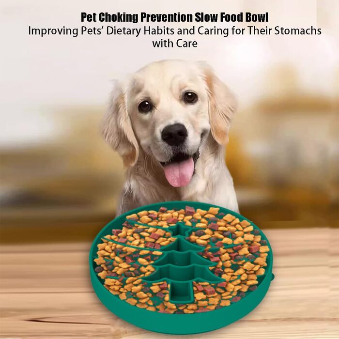 Миска для собак Slow Feeder з присосками, силіконовий килимок протиковзкий, запобігає ковтання, корисна, нетоксична (Зелений)