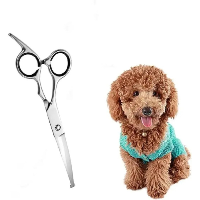 Професійний набір для грумінгу собак та котів: вигнуті ножиці для грумінгу, ножиці для собак та котів з нержавіючої сталі (17.5 см)
