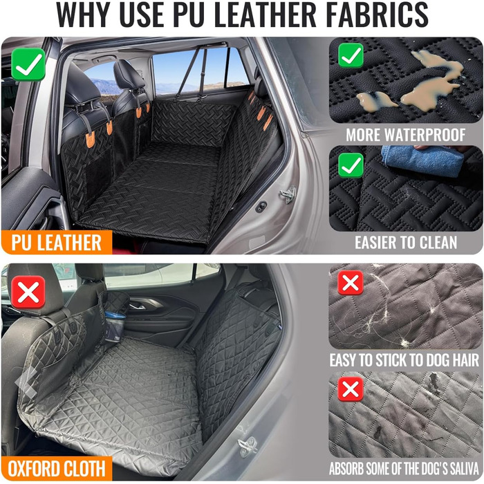 Захисний чохол на сидіння авто для собак, з жорсткою основою, універсальний