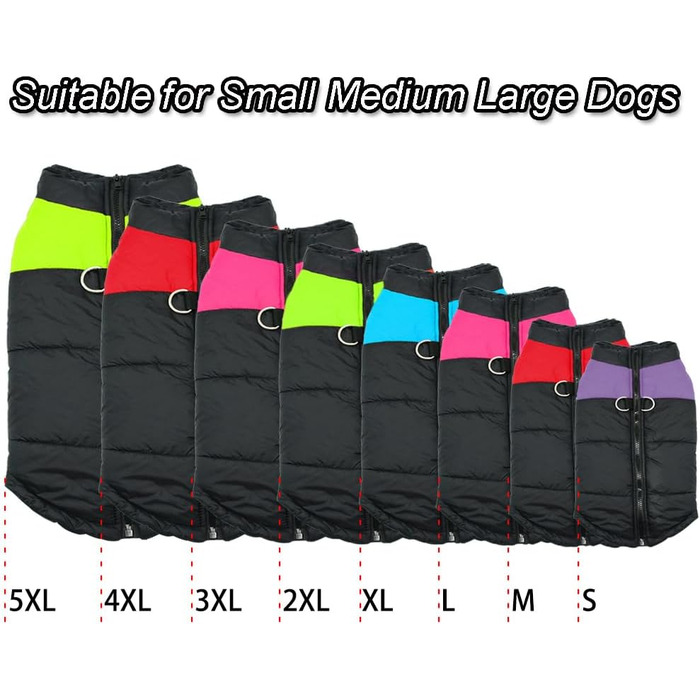 Водонепроникна куртка для собак FeiaX: тепла зимова жилетка для малих, середніх та великих собак. Тепла жилетка для собак у холодну погоду (Lila, L)