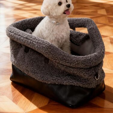 Транспортна сумка для кота Puwaio, водонепроникна зимова сумка | З фіксатором на ремені безпеки, переноска для собак та котів | Для маленьких та середніх порід | Сіра