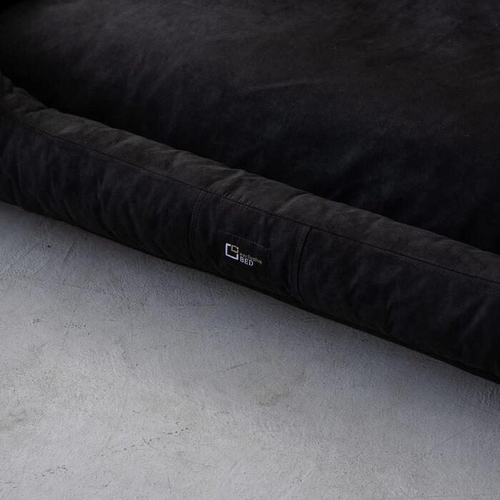 Килимок для собак Puffi, великий, середній, малий – м'який, зносостійкий, миючий, Alcantara, 160x110 см, чорний