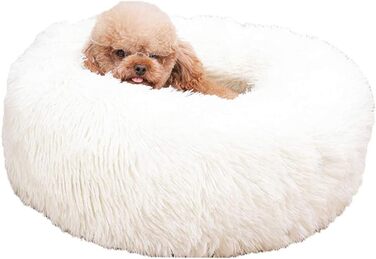 М'яке ліжко-гніздишко для собак та котів, 50-100 см, біле