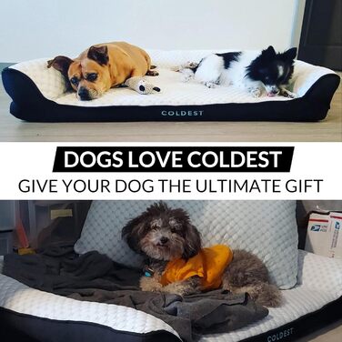 Охолоджувальне ліжко для собак Coldest Cozy, середнє, сіре – знімний та праний чохол, нековзке, для малих і середніх порід
