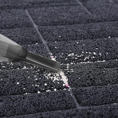 Килимок для котячого туалету VIVAGLORY, сірий, 90х60 см. Килимок для котячого лотка, миючий, підкладка, ловильник наповнювача.