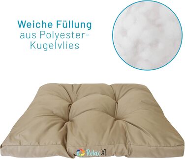 Легке собаче ліжко MAILO M, тауп, 75x50 см, зручна наповнювач з волокон, пральне, стабільне MAILO Тауп