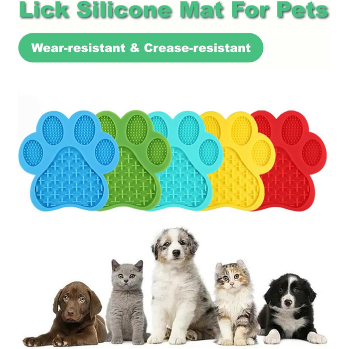 Силіконова килимок-іграшка для собак, антиковзкий, для зменшення тривоги та повільного годування (Блакитний)