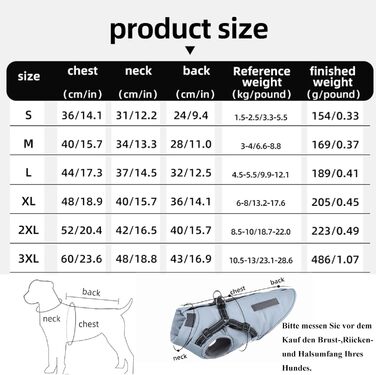 Водонепроникний зимовий одяг для собак, тепла куртка для собак, одяг для собак маленьких, середніх та великих порід, водонепроникний пуловер з безпечними світловідбиваючими смугами (Абрикосовий, M)