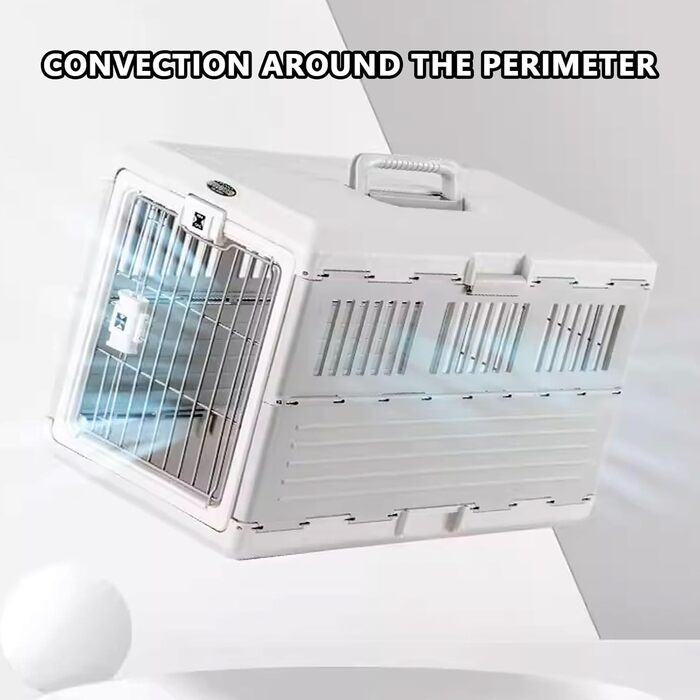 Транспортний бокс для собак та котів, складаний, блакитний, 31.5 x 55 x 36.4 см