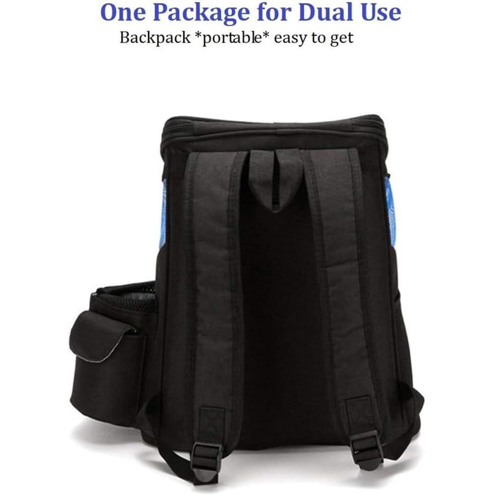 Чемодан для собак FUNAT, переноска для тварин, рюкзак для собак до 3 кг, для подорожей/походів/кемпінгу, блакитний