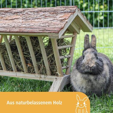 Годівниця для сіна Kerbl Pet Nature 45x32x33 см, дерев'яна