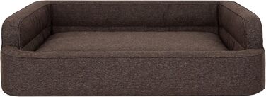Ліжко для собак та котів, знімний чохол, корзина, подушка, лежанка, софа для собак, XXL 117x79 см, коричневий