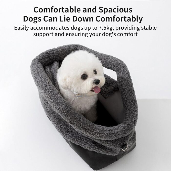Трагеція для маленьких тварин, водонепроникна та тепла, з ременем безпеки, для собак та котів, сірого кольору