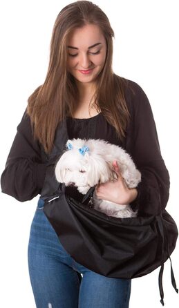 Травельник для собак та котів PillowPrim: зручний переносник для домашніх тварин на плечі (чорний)