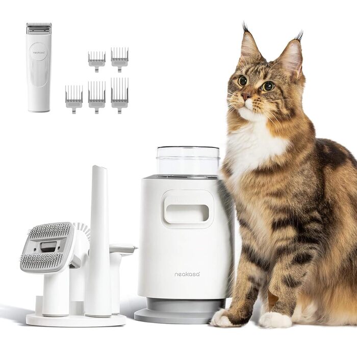Набір для грумінгу домашніх тварин Neakasa P0 Pro: пилосос, щітка для котів та собак, видалення ворсу, 5 насадок