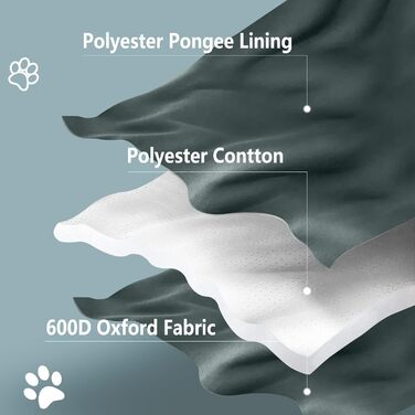 Лежанка для собак та котів WESKIFAN: водонепроникна, знімний чохол, 58 x 86 см, сіра