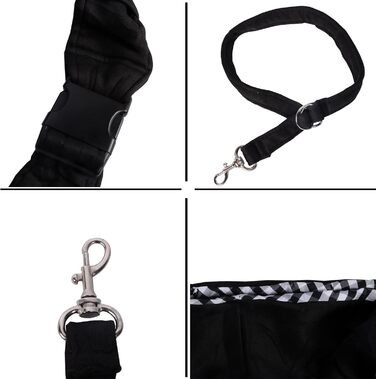 Сумка-слінг для тварин, переноска для котів та собак, регульована через плече, чорна