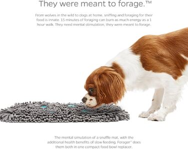 Килимок-заспокійник для собак Pet Parents® Forager® Matten з м'яким носиком та неслизьким покриттям. Повільний годівник для собак великих та малих порід (48,3 см)