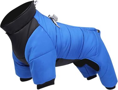 Зимовий одяг для собак: тепла куртка, жилет, костюм, комбінезон від снігу та вітру (жовтий, синій, S)