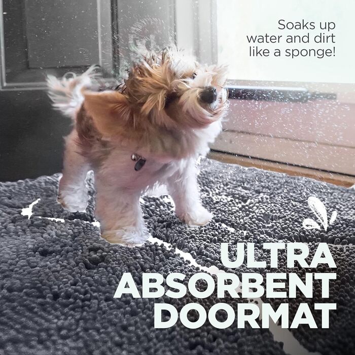 Килимок для собак Soggy Doggy, великий, 66x91 см, сірий, для підлоги, SOGG010