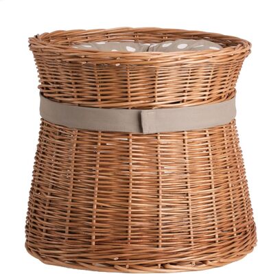 Кішка Будка Кругла Натурального Кольору: Двоярусний Корзинка для Кішки з Велюровою Подушкою, Корзинка з Плетеної Вельветової Лози, Кішка-Тур, Меджовтий Колір