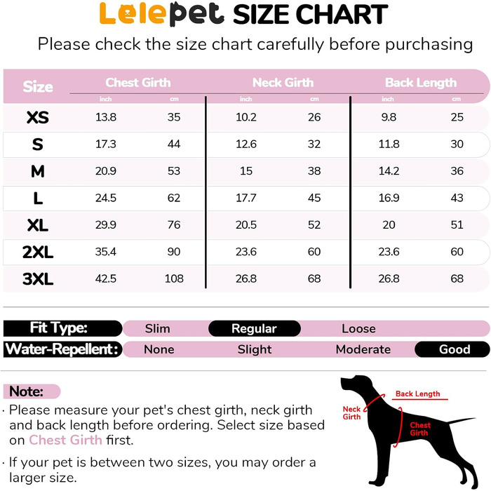 Теплий зимовий одяг для собак Lelepet: куртка з інтегрованим шлейкою, вітронепроникний флісовий одяг, світловідбиваюча жилетка для собак, XL (XX-Large, рожевий)