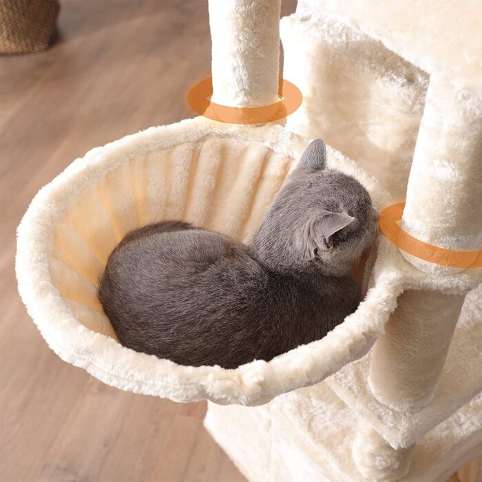 Низька дряпалка, висока дряпалка, лежанка та килимки-дряпалки