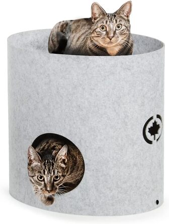 Клітка-кіготник для котів Owen-Tower XL, сірий, 50 см - багатоярусне ліжко з когтеточками