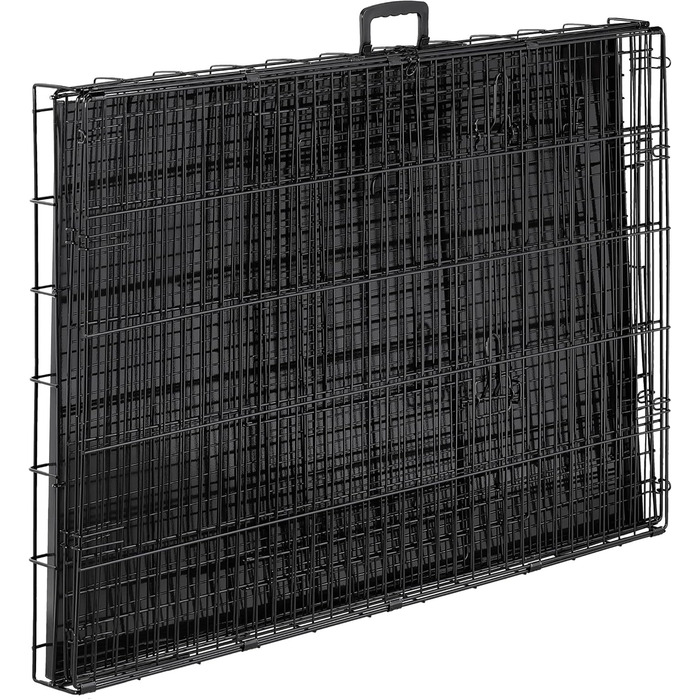 Клітка для собак Relaxdays: зручна переноска для дому та автомобіля, сталь, чорна (87x122x80 см)