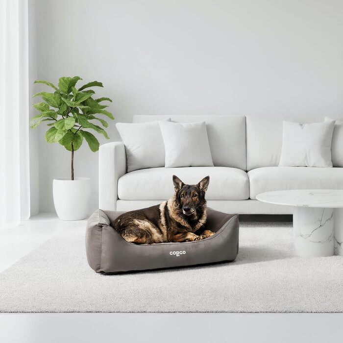 CopcoPet лежанка для собак великих порід, XXL, з штучної шкіри, антиковзаюча, ортопедична, 110 x 90 см