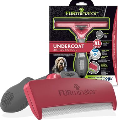 FURminator інструмент для вичісування XL для довгошерстих собак і котів, щітка від ковтунів і сплутаної шерсті