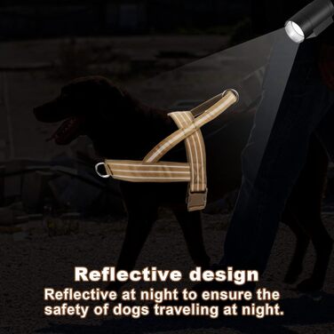 Шлейка для собак, антинатяжна, світловідбиваюча, для середніх та великих собак, регульована, м'яка, дихаюча, для прогулянок та бігу (L), Style1-L